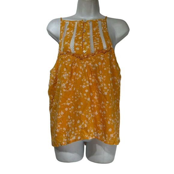 Anthropologie Maeve Martell Floral Lattice Tank Top Size M - Picture 1 of 8